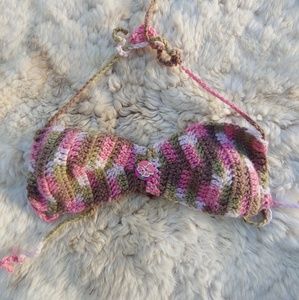 Crochet bra bikini knit festival summer top